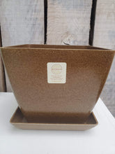 Load image into Gallery viewer, EcoForms Quadra 6 Inch Square Rice Hull Pot